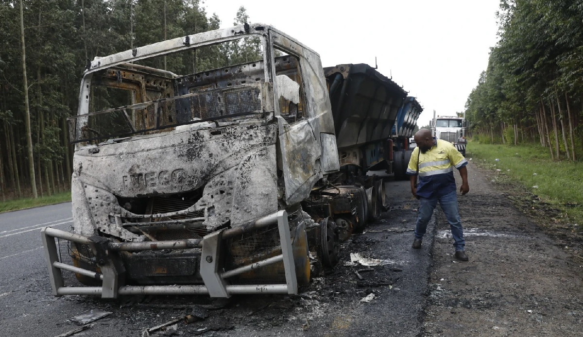 Army deployed in four provinces after trucks set on fire in South Africa