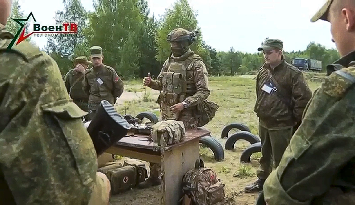 Wagner soldiers train Belarusian army