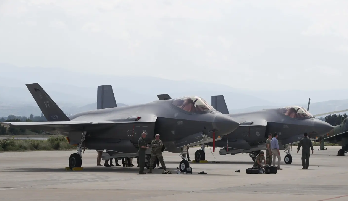 A dozen US F-35 fighter jets deployed in the Middle East