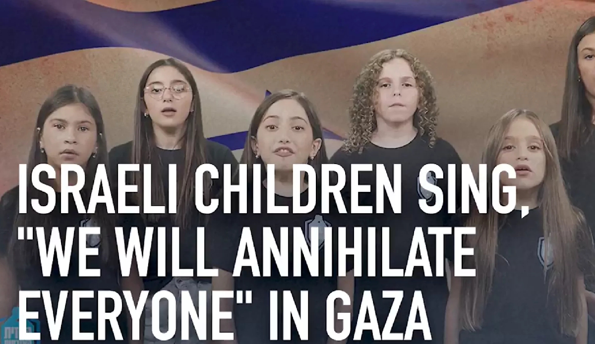Israeli children sing genocidal anthem amid ongoing Gaza attacks
