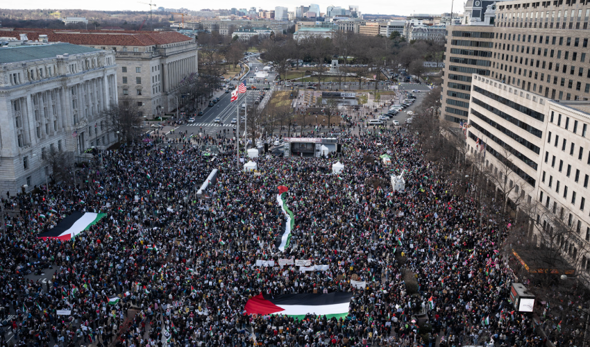 Global protests demand end to Israeli actions in Gaza, thousands gather in DC and London