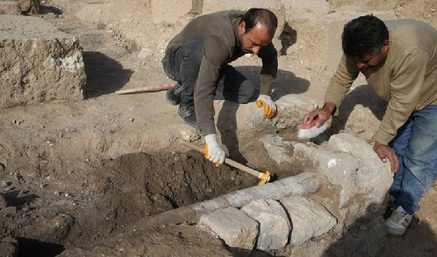 1,500-year-old water channel unearthed in Turkiye's Dara