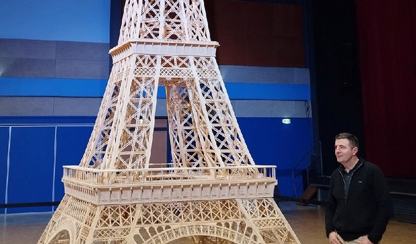 Guinness awards French man for building Eiffel Tower with matchsticks