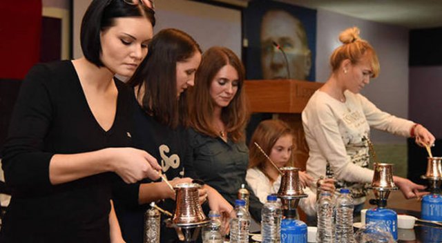 Antalya’s ‘Russian brides’ compete to make Turkish coffee