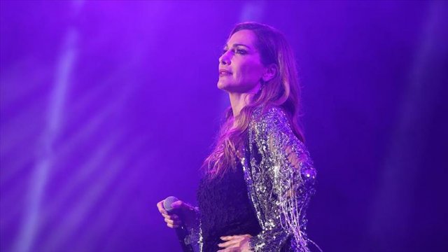 Greek singer Despina Vandi performs in NW Turkey