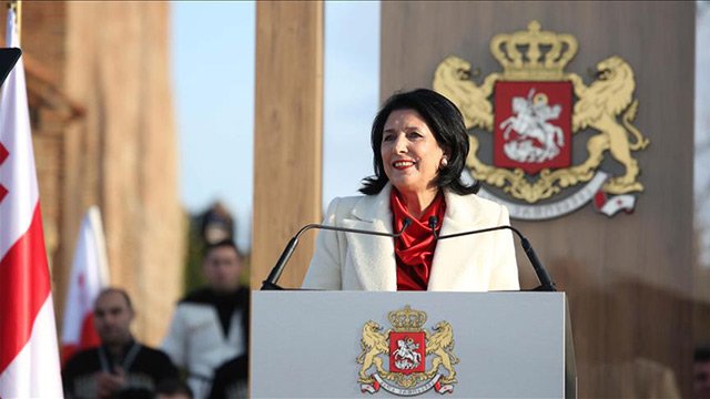 Georgia&#039;s 1st woman president takes oath