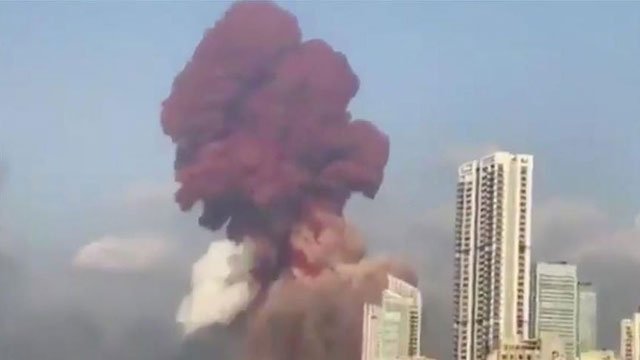 Many injured as massive explosions rocks Beirut
